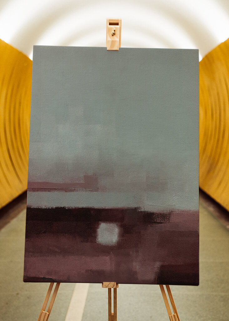 Mint & Rose Abstrakt Landskab