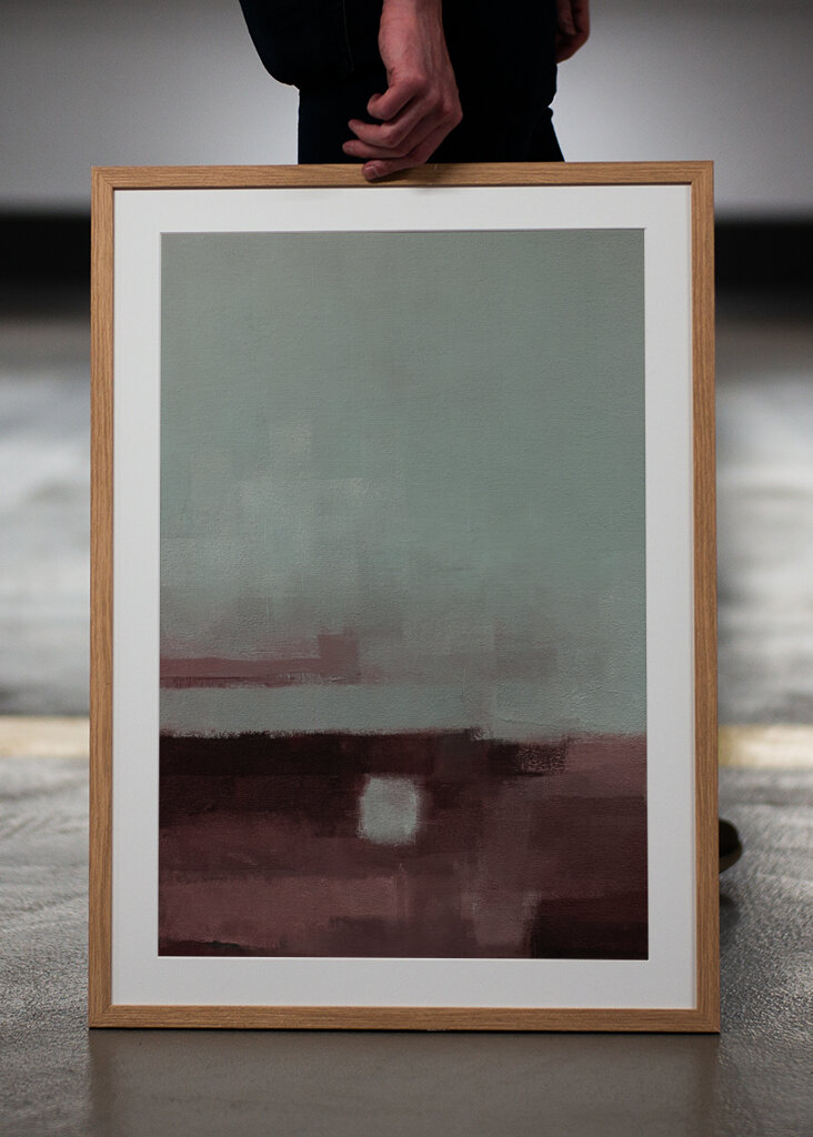 Mint & Rose Abstrakt Landskab