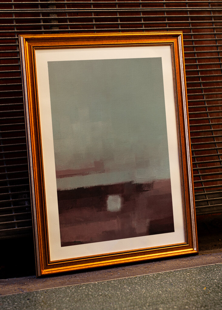 Mint & Rose Abstrakt Landskab