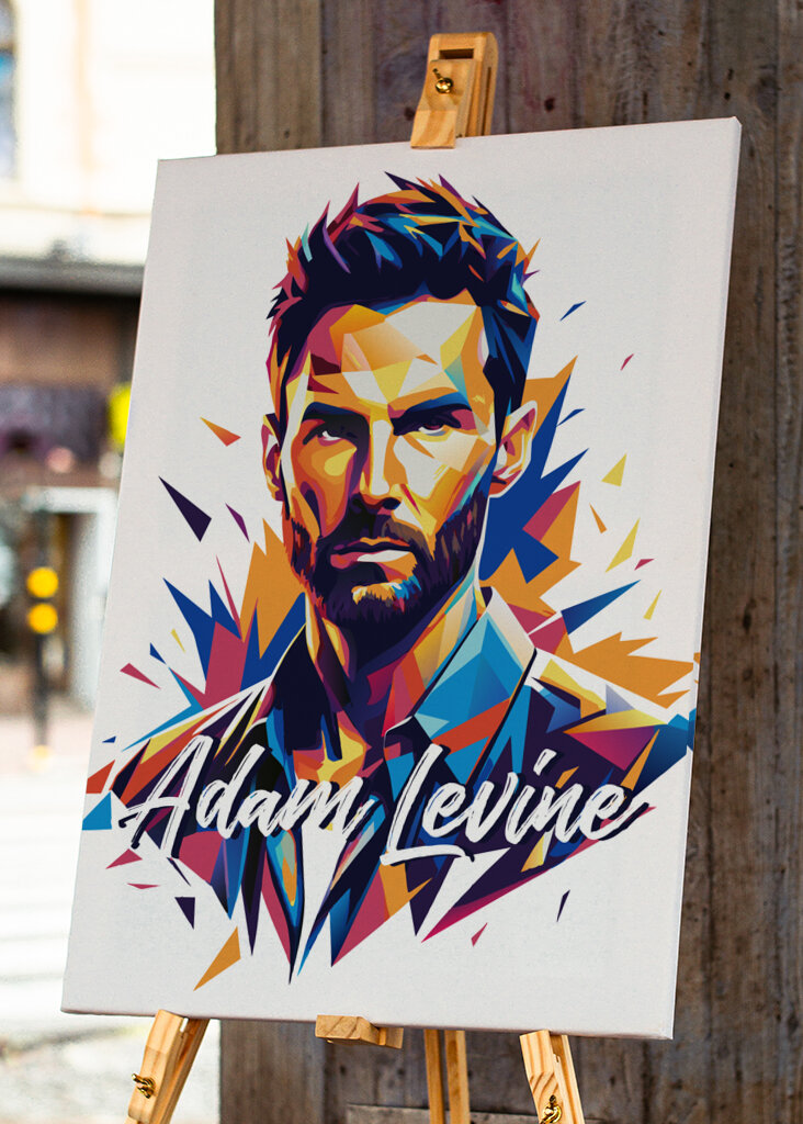 Adam Levine Retrato Arte Pop