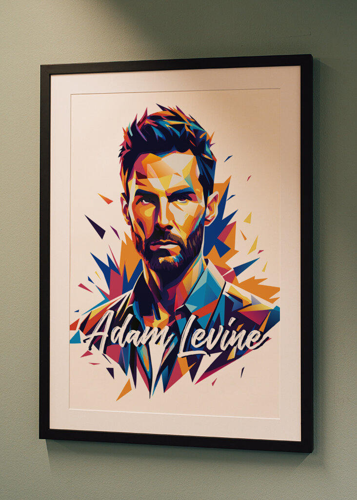 Adam Levine Retrato Arte Pop