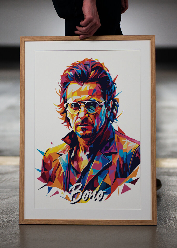 Bono U2 Portrait Pop Art Wpap