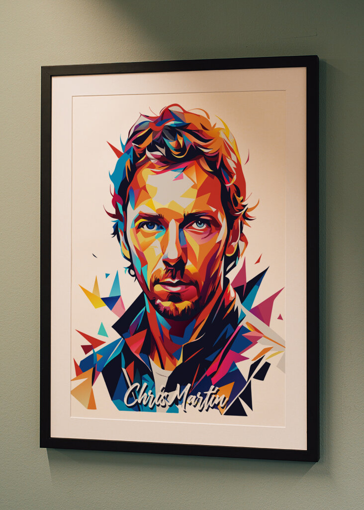 Chris Martin Retrato Arte Pop