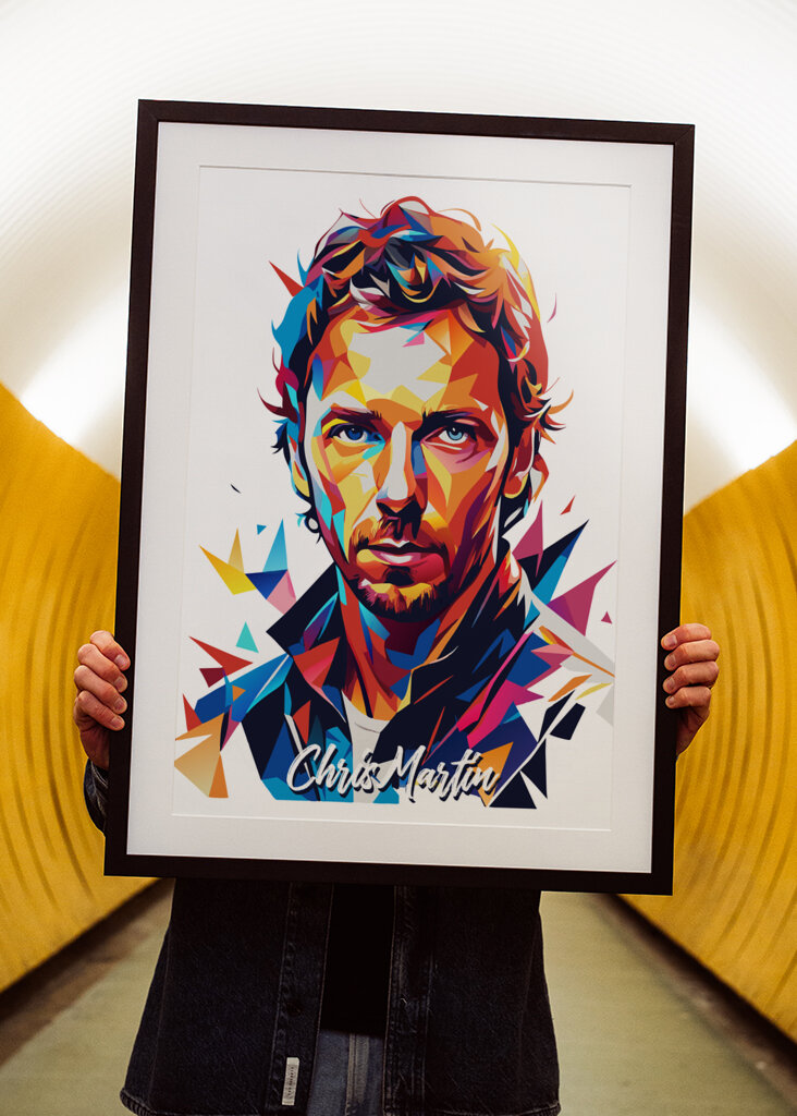 Chris Martin Retrato Arte Pop