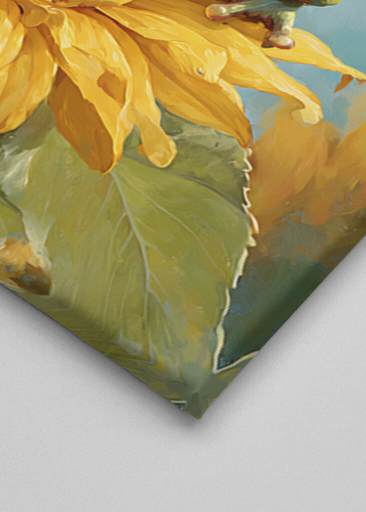 Frogs in Sunflower Bliss