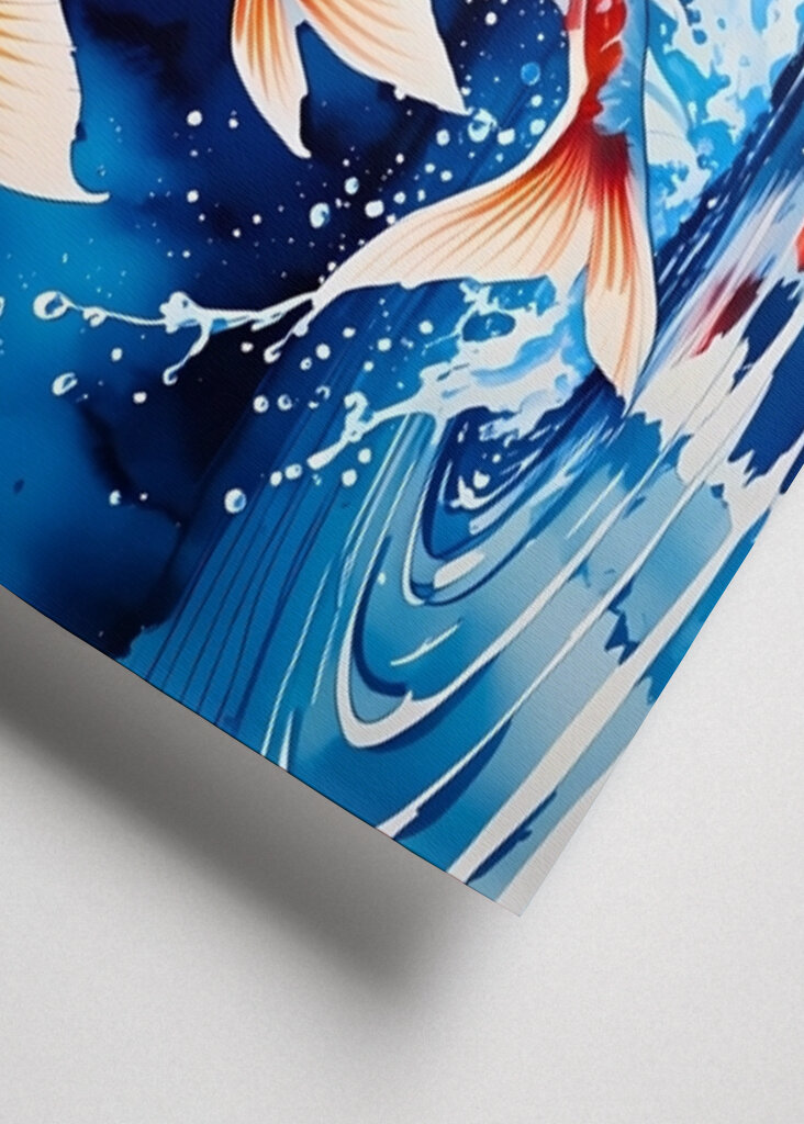 Koi Fish and Cherry Blossoms