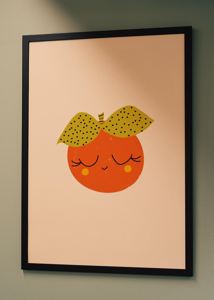 Szczęśliwe Owocowe Twarze Pomarańczowy 