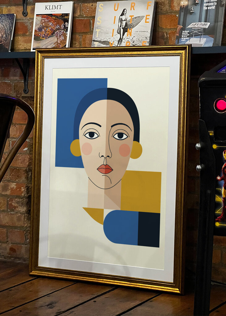 Bauhaus Woman Geometric Face