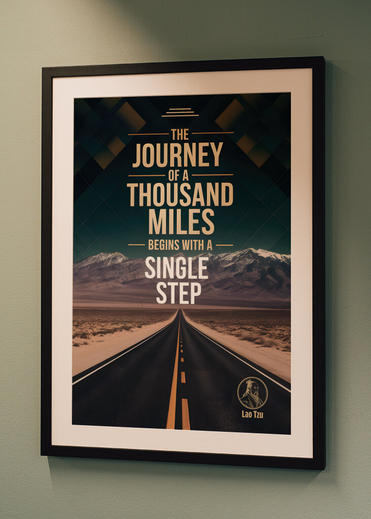 Typografický motivační plakát