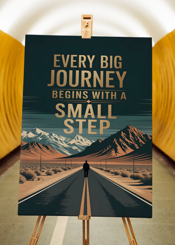 Affiche de motivation typographique