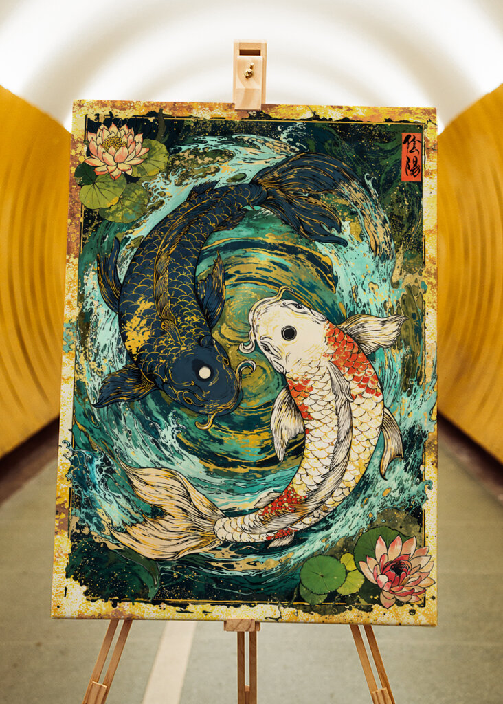Koi Fish Yin Yang Harmony