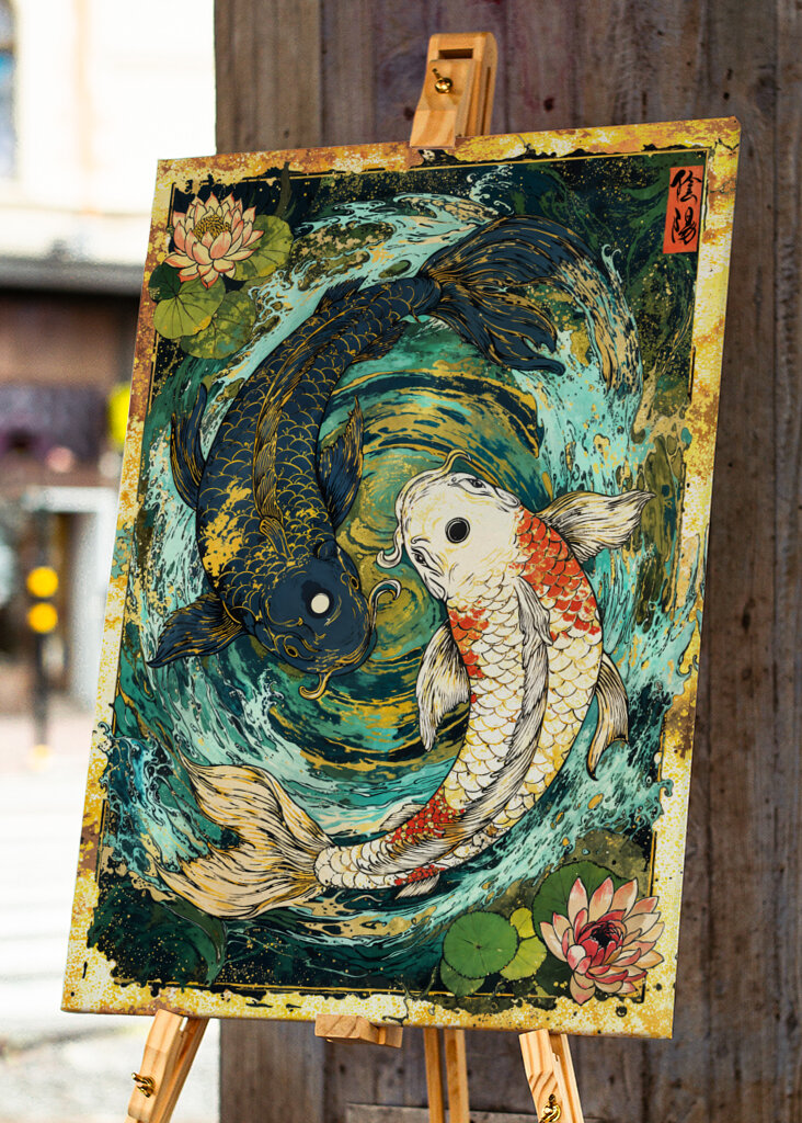 Koi Fish Yin Yang Harmony