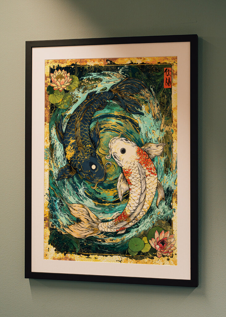 Koi Fish Yin Yang Harmony