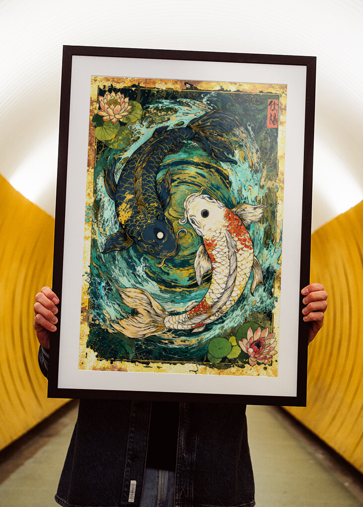 Koi Fish Yin Yang Harmony