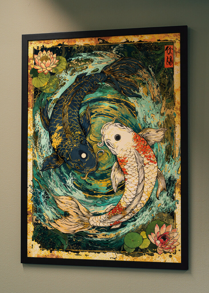 Koi Fish Yin Yang Harmony