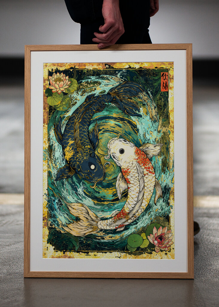 Koi Fish Yin Yang Harmony