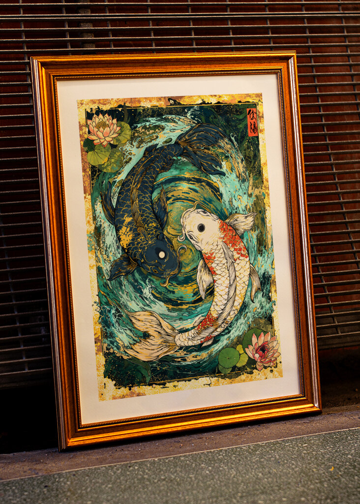 Koi Fish Yin Yang Harmony