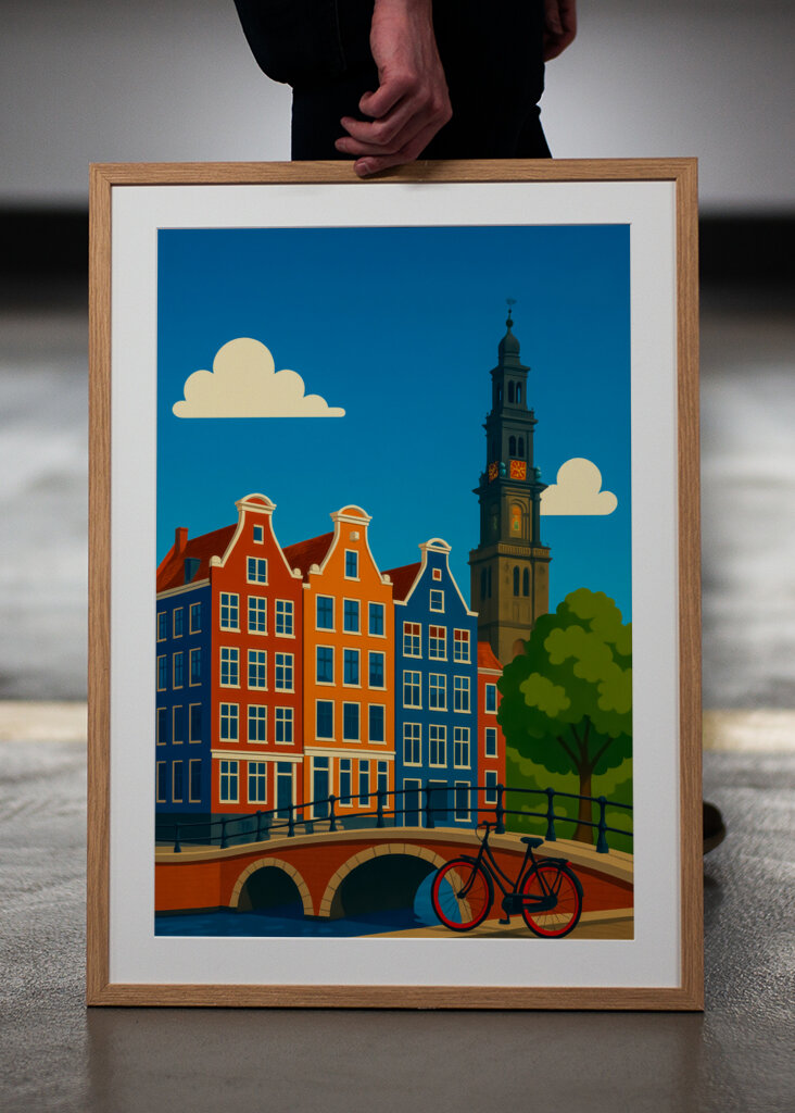 Casas en los canales de Ámsterdam