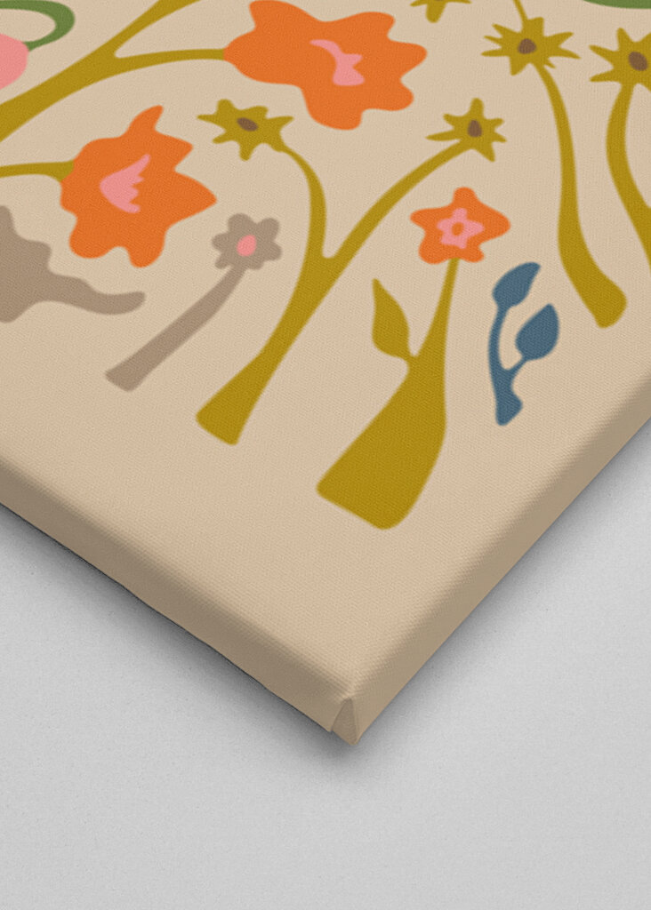 Garden Birds Retro Floral Warm