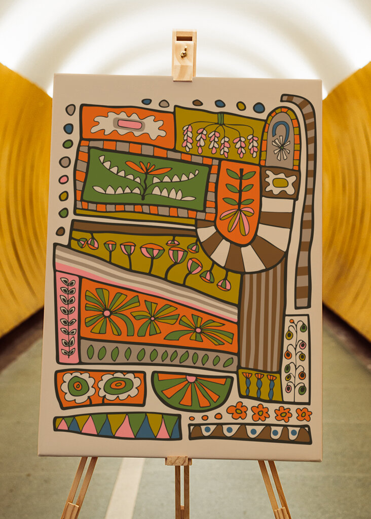 Flower Patches Retro Floral