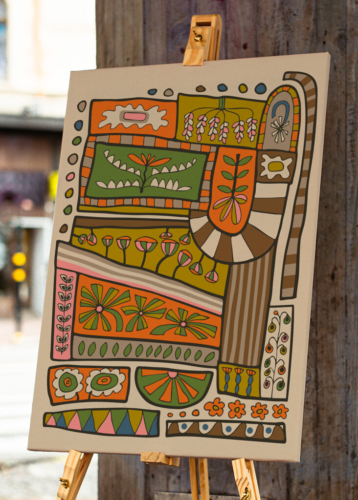 Flower Patches Retro Floral