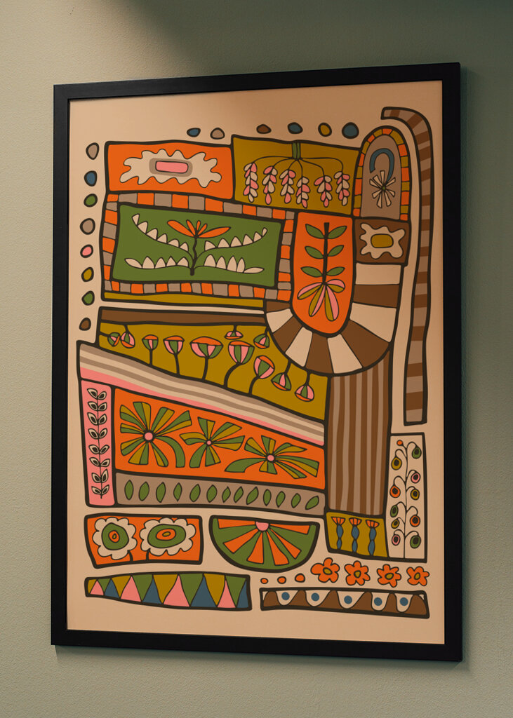 Flower Patches Retro Floral