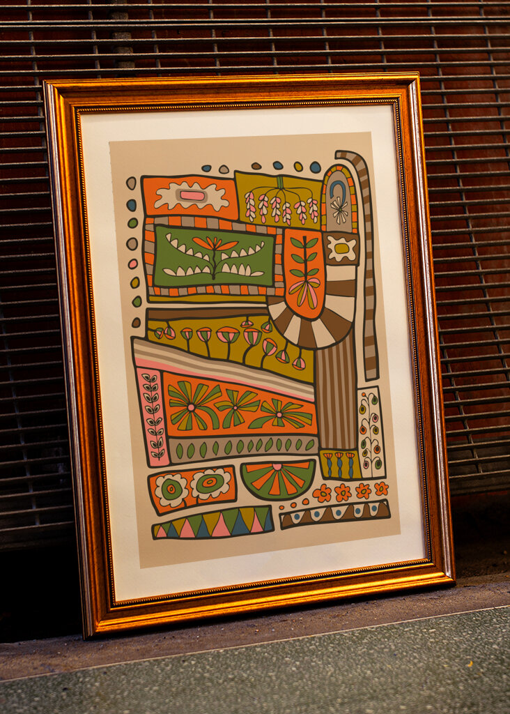 Flower Patches Retro Floral