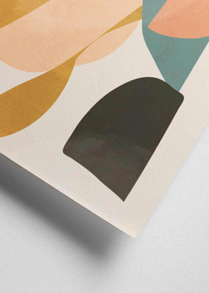 Abstraktní tvary a výrazné barvy