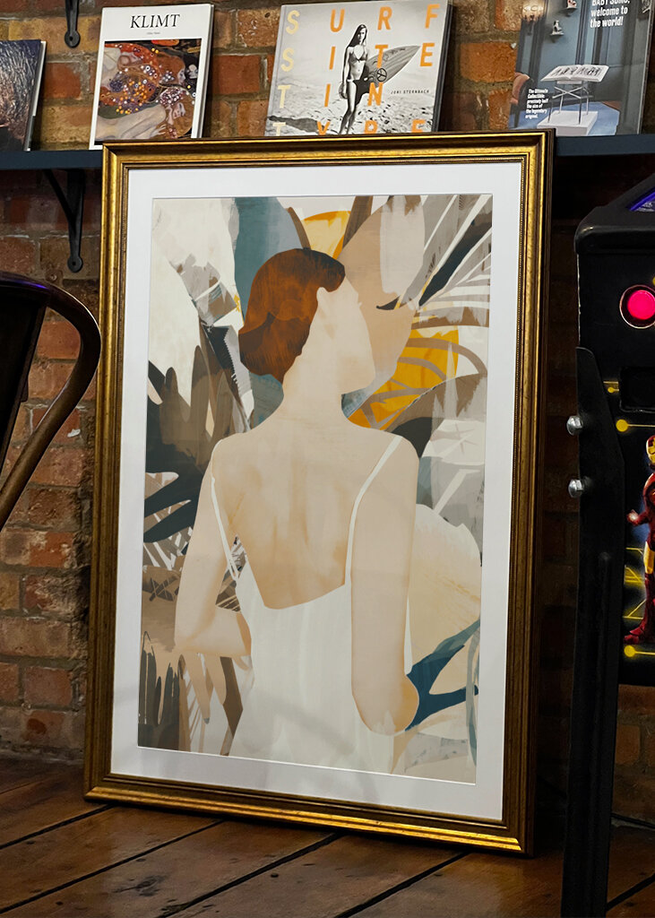 Depiction Of A Woman In A White Dress