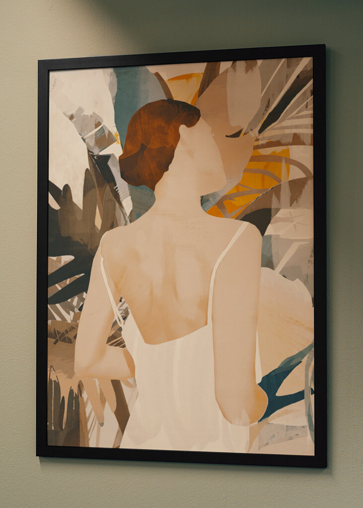 Depiction Of A Woman In A White Dress