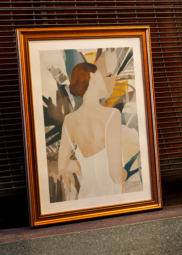 Depiction Of A Woman In A White Dress