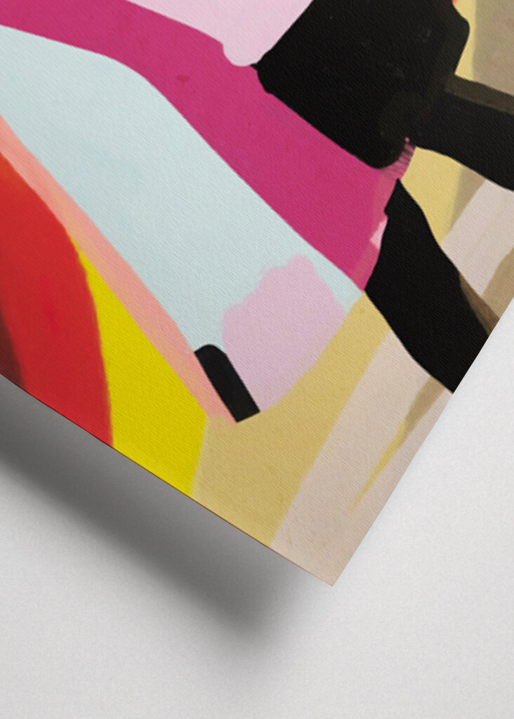 Abstract Art Sunset Girl