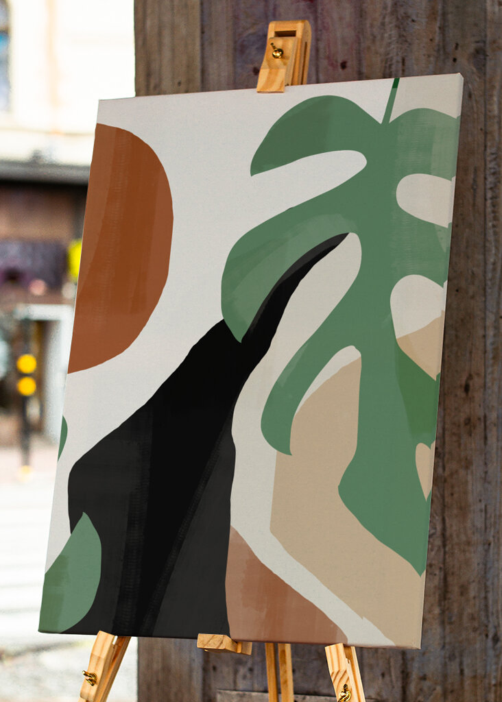 Abstract Art Tropical Leaves