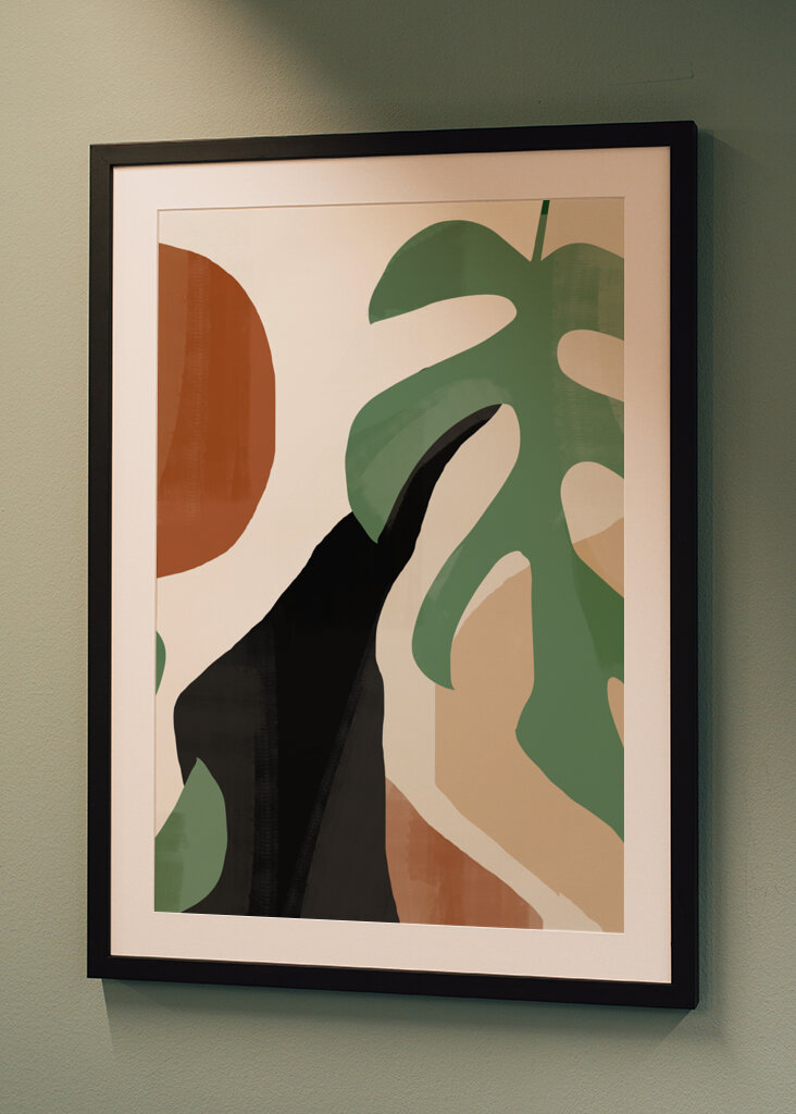 Abstract Art Tropical Leaves