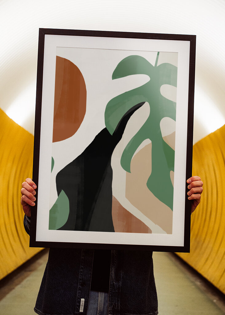 Abstract Art Tropical Leaves