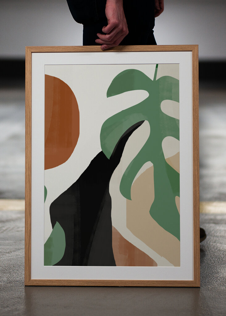 Abstract Art Tropical Leaves