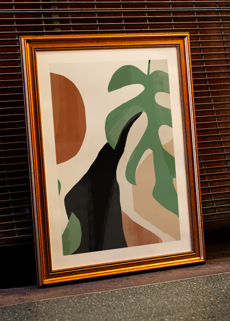 Abstract Art Tropical Leaves