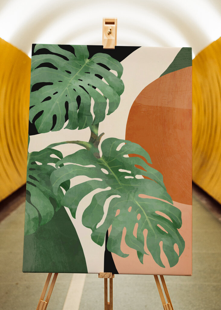 Tropical Leaves  Abstract Art