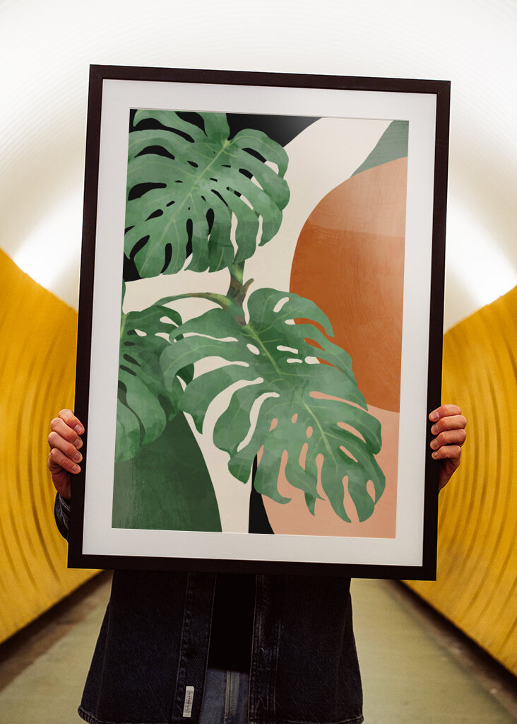 Tropical Leaves  Abstract Art