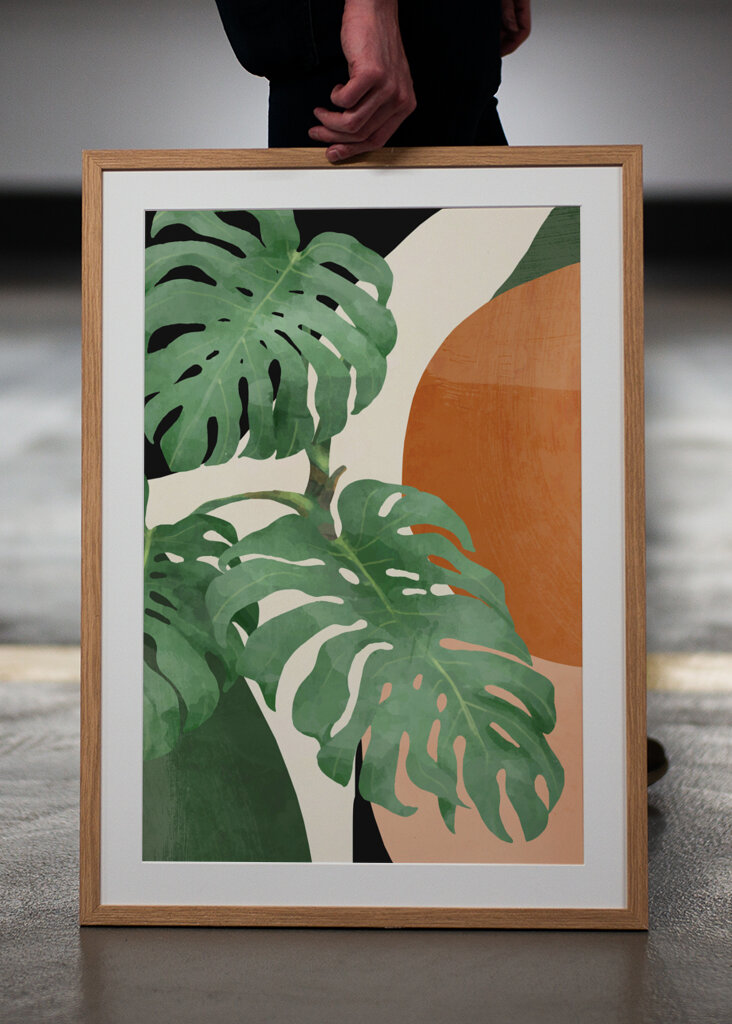 Tropical Leaves  Abstract Art