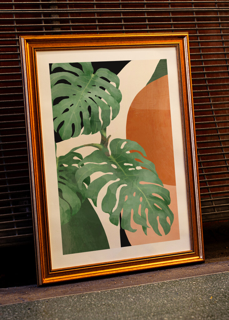 Tropical Leaves  Abstract Art