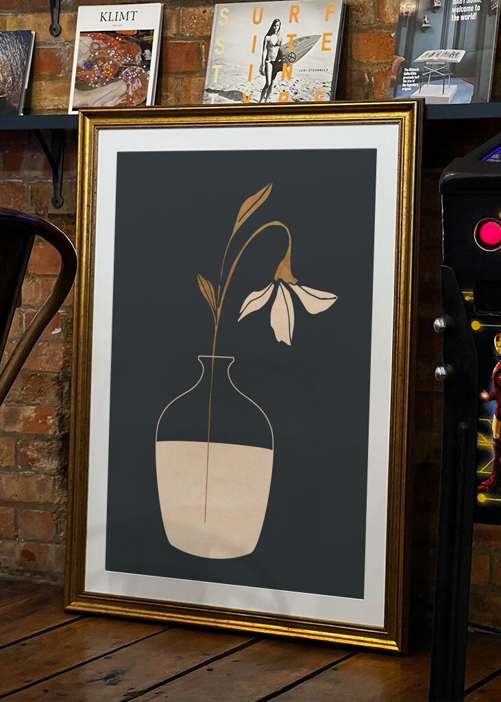 Minimal Abstract Art Vase Flower