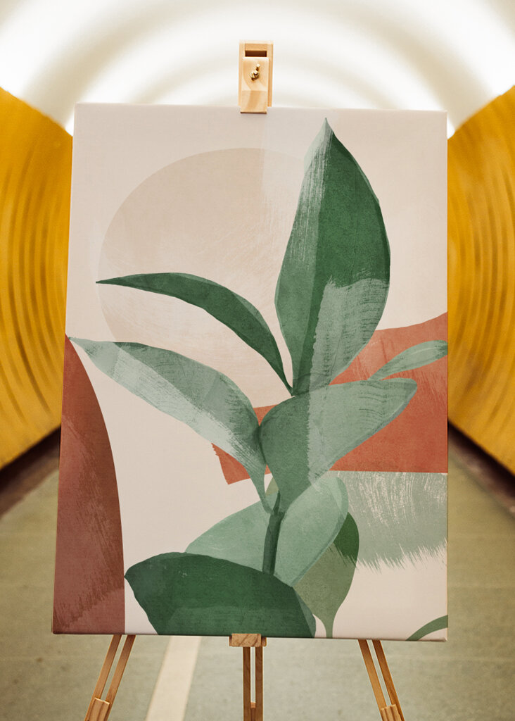 Moderní abstraktní umělecká rostlina