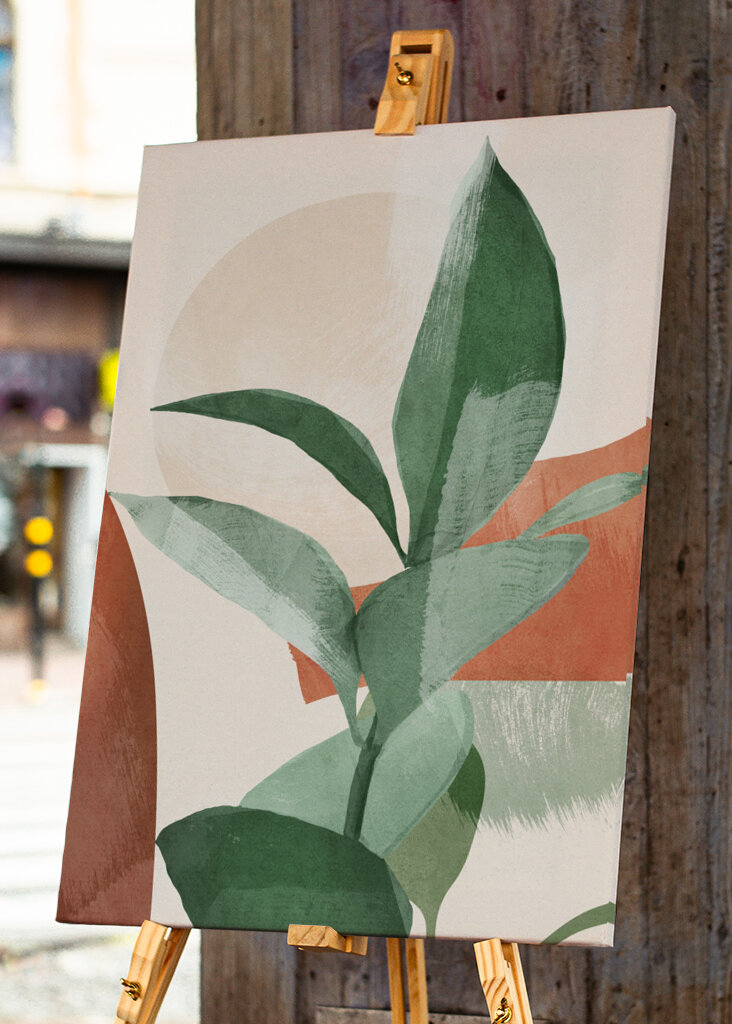 Moderní abstraktní umělecká rostlina