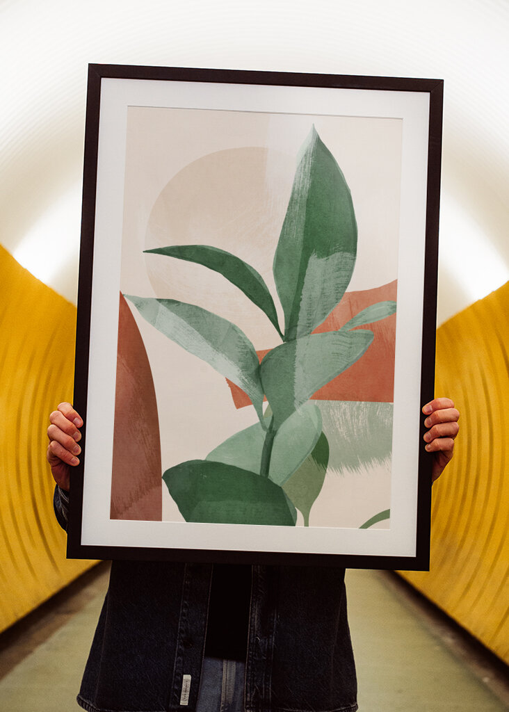 Moderní abstraktní umělecká rostlina