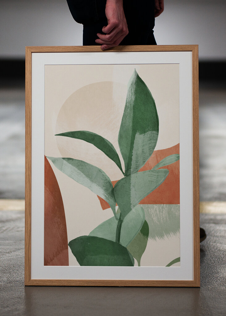 Moderní abstraktní umělecká rostlina