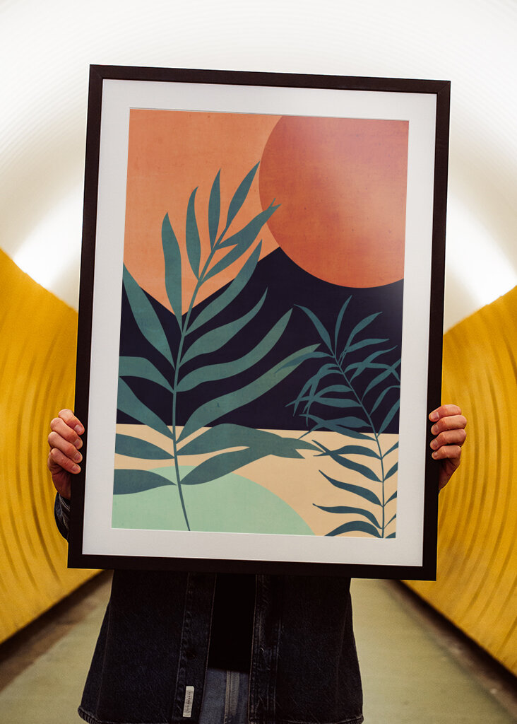 Abstract Art Tropical Leaves