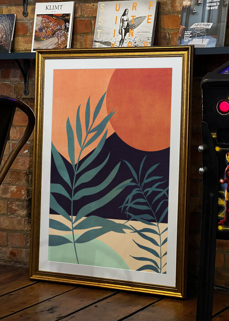 Abstract Art Tropical Leaves