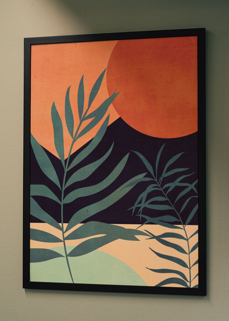 Abstract Art Tropical Leaves