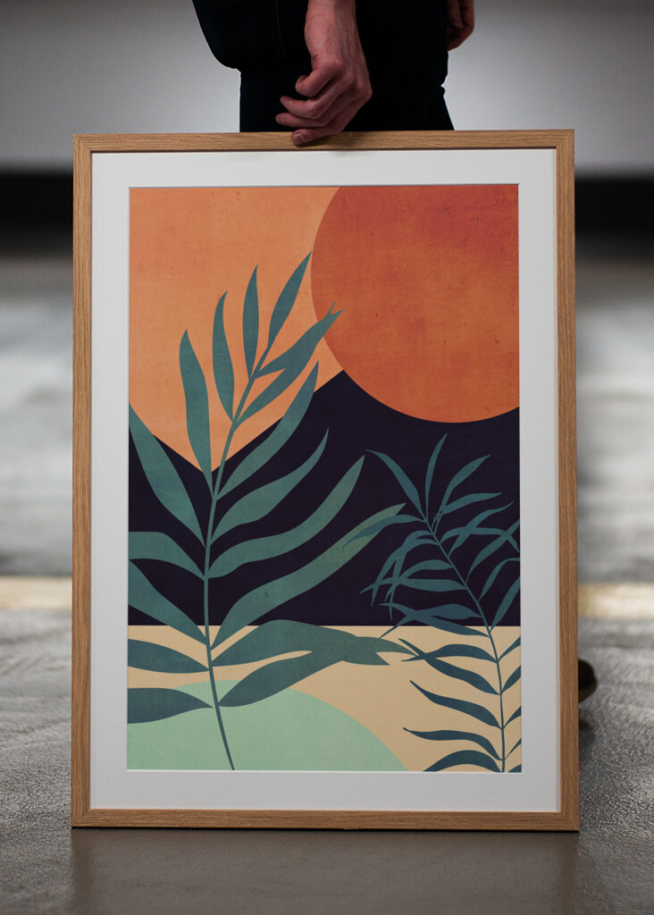 Abstract Art Tropical Leaves